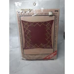 Vintage Vogart Crewel Creative Stitchery Pillow Kit Bamboo 13"